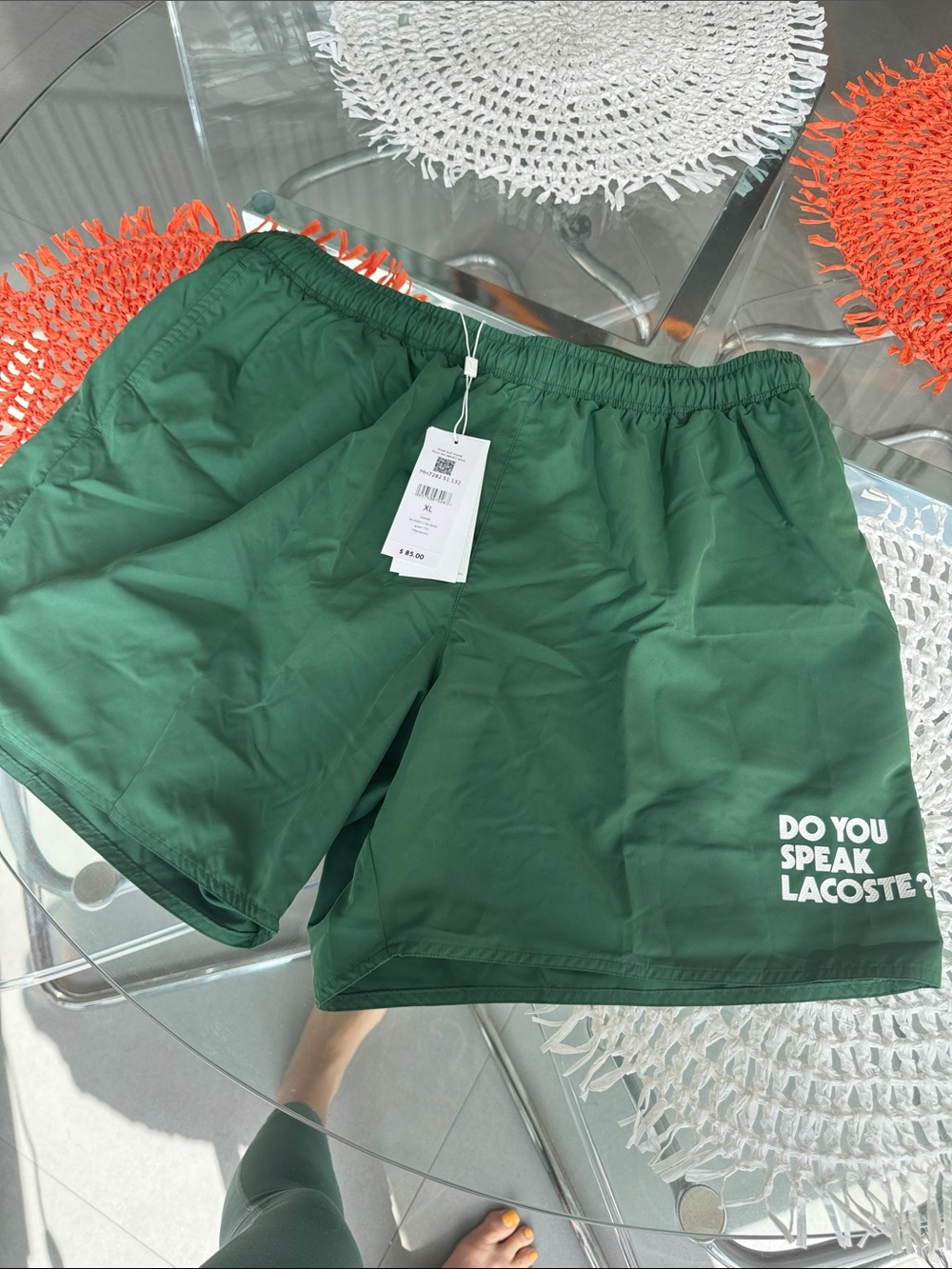 Lacoste Dark Green Logo Swim Shorts